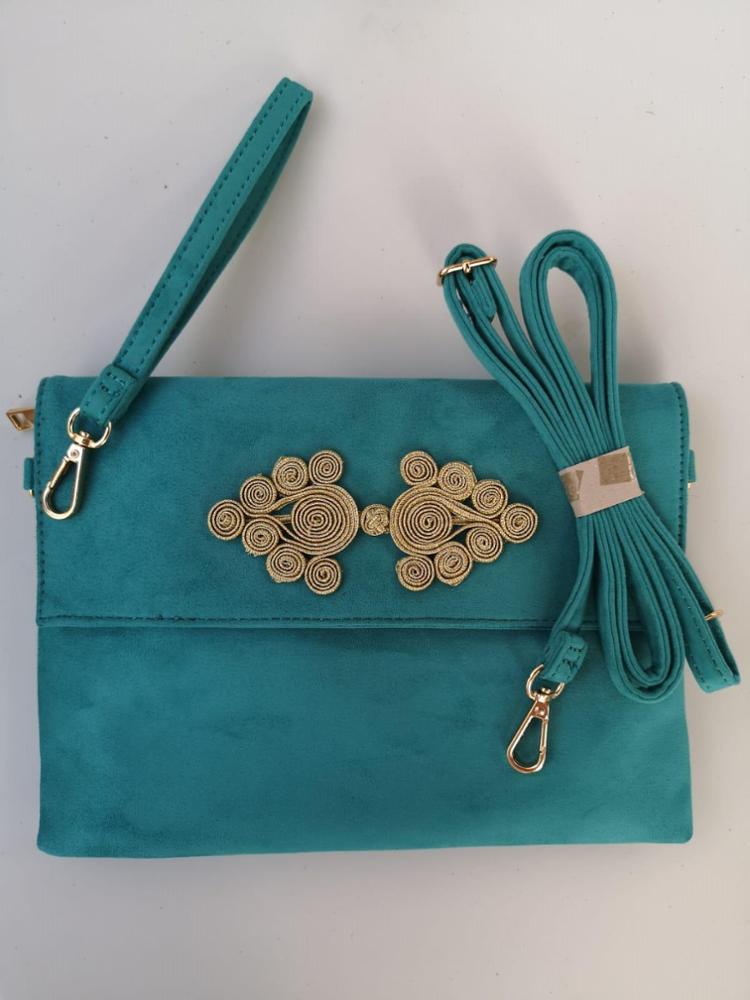 BOLSO DE MANO O PARA COLGAR TURQUESA