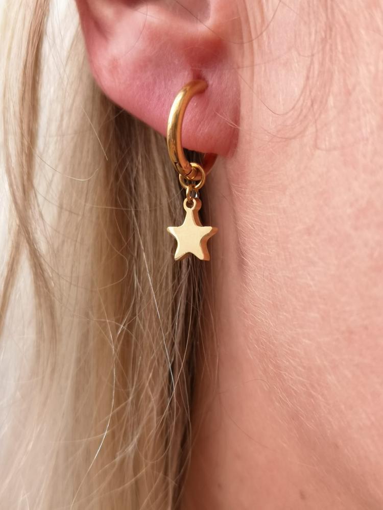 PAR AROS ACERO ESTRELLAS