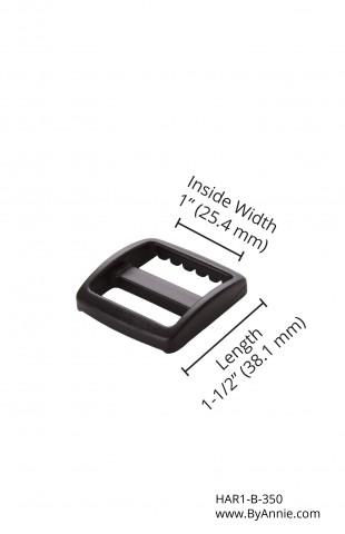 1" black - Slider, widemouth