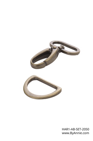 Hardware 1" antique brass - Hardware Set 2050