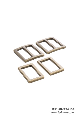 Hardware 1" antique brass - Hardware Set 2100