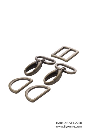 Hardware 1" antique brass - Hardware Set 2200