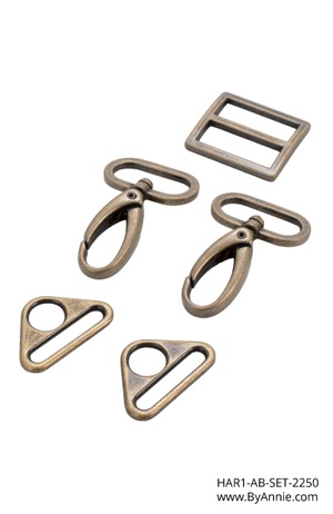 Hardware 1" antique brass - Hardware Set 2250