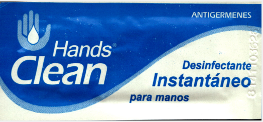DESINFECTANTE INSTANTÁNEO MONODOSIS HANDS CLEAN