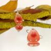 pendientes geranio naranja