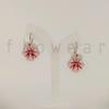 pendientes verbena roja