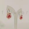 pendientes verbena roja