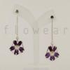 pendientes verbena morada y blanca