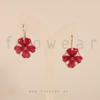 pendientes verbena roja