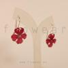 pendientes verbena roja