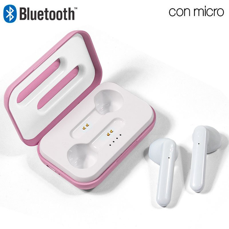 COOL AURICULARES STEREO BLUETOOTH DUAL POD COOL STYLE - ROSA