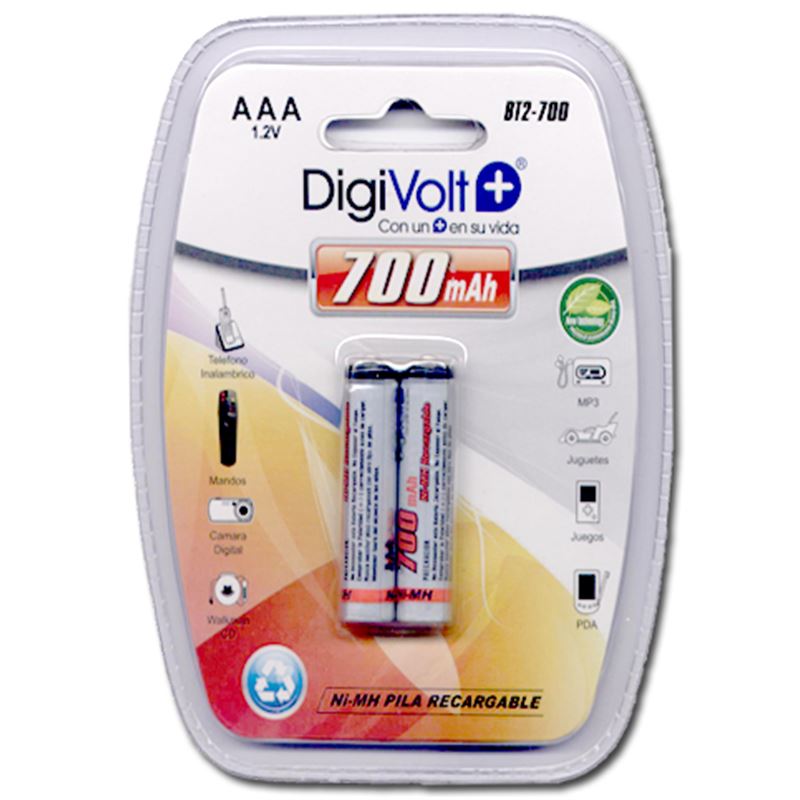DIGIVOLT BT2-700 PILAS RECARGABLES LR03 AAA (PACK DE 2)