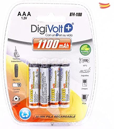 DIGIVOLT BT4-1100 PILAS RECARGABLES LR03 AAA (PACK DE 4)