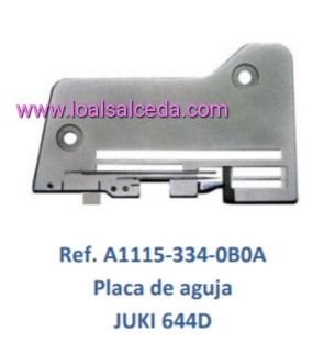 Placa agujas remalladora Juki, Juki 644D, placa de agujas, overlock