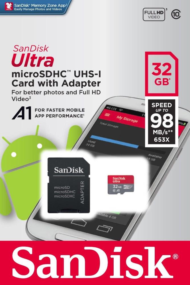 SanDisk Tarjeta MICROSDHC 32GB ULTRA