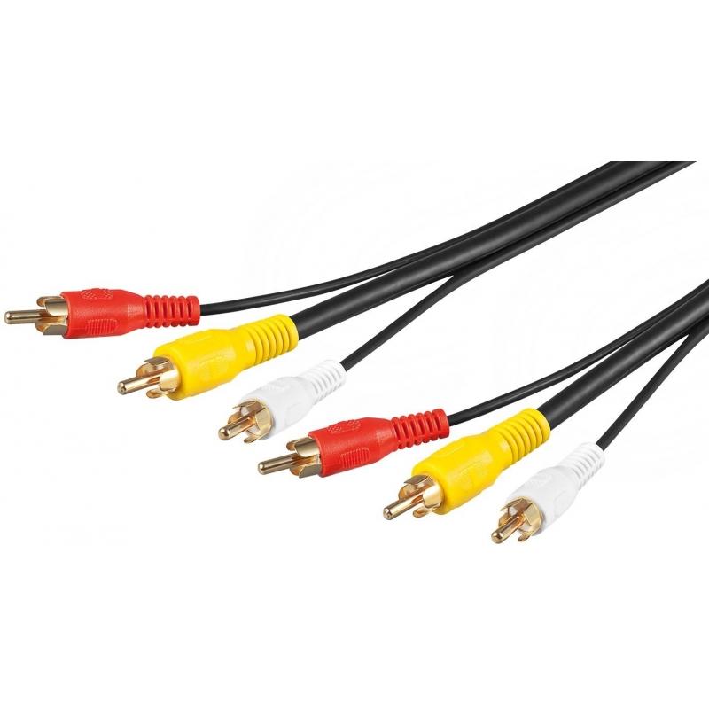 Setronic Cable RCA 3 Machos A 3 RCA Machos 3MTS